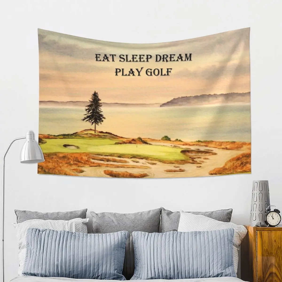 Chambers Bay Golf Course с Eat Sleep Dream Play Гобелен для гольфа Аниме Декор Настенное украшение Декоративные картины Гобелен