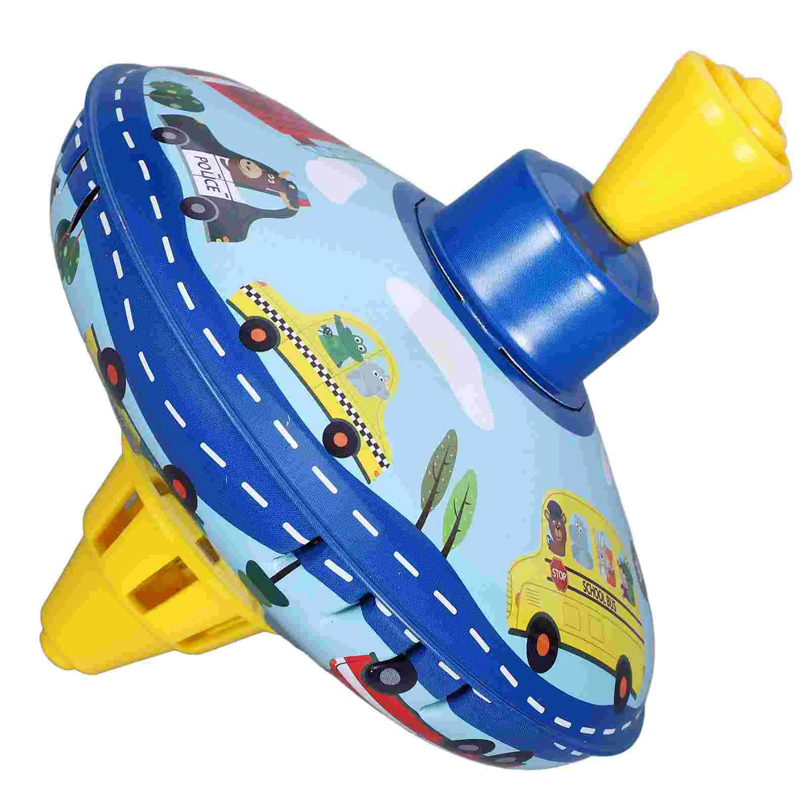 

Tin Spinning Top Rotating Plaything Iron Toy Basket Hand-eye Coordination Child Sheet Kids