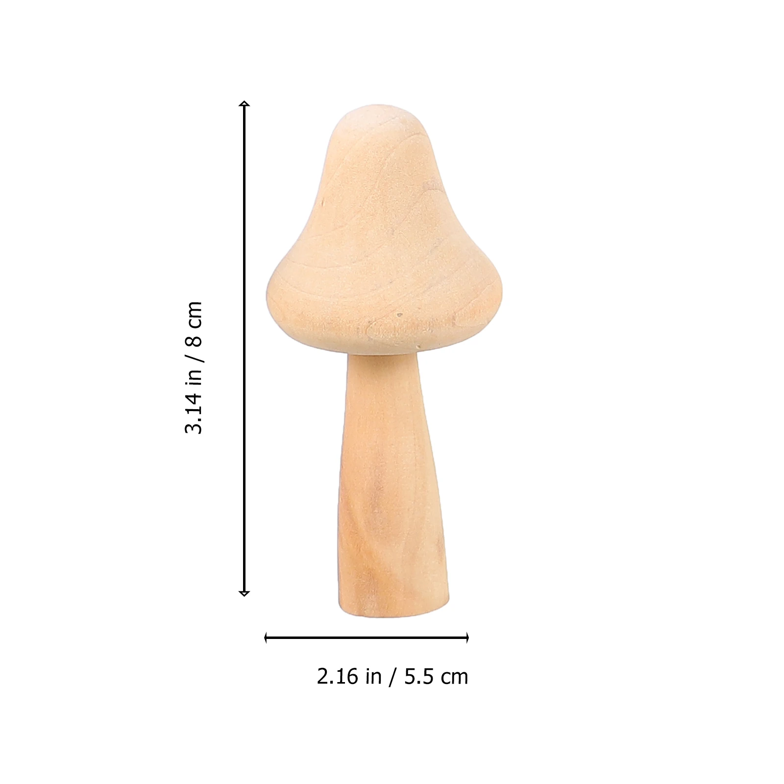 

7pcs Adorable Wood Mushrooms Natural Unfinished Craft Ornaments Diy Decoration Kids Educational Sorting Counting Game Creative