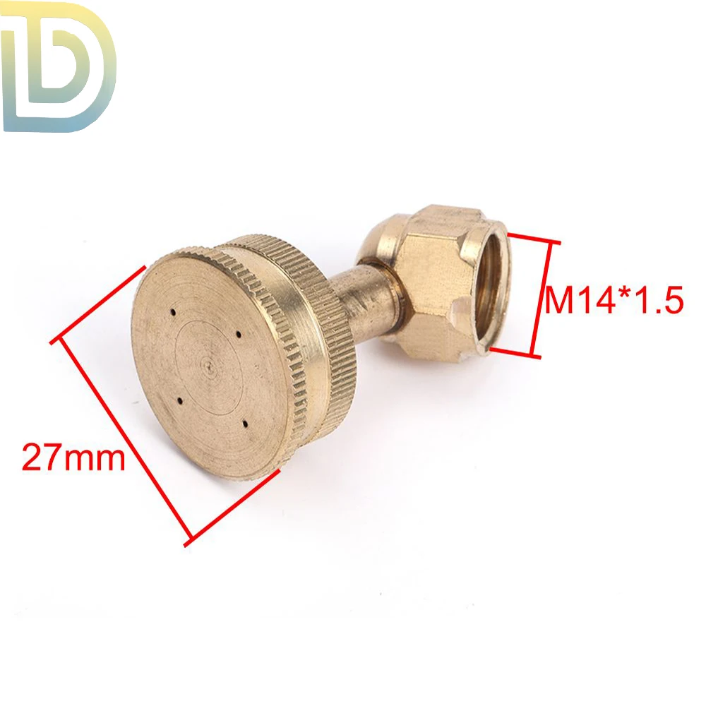 Brass 5-Hole Adjustable Spray Nozzle M14×1.5 Thread Agricultural Sprayer Nozzle for Garden Farm Pesticide Spraying