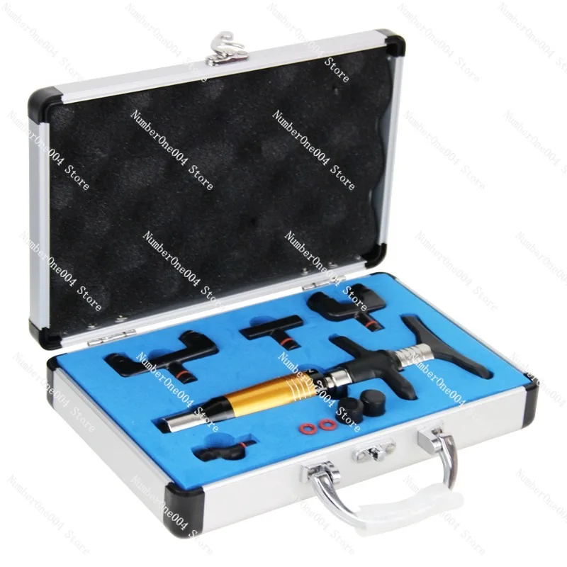 Manual Chiropractic Adjustment Tool Massage Gun 4 Heads Gold for Spine Correction
