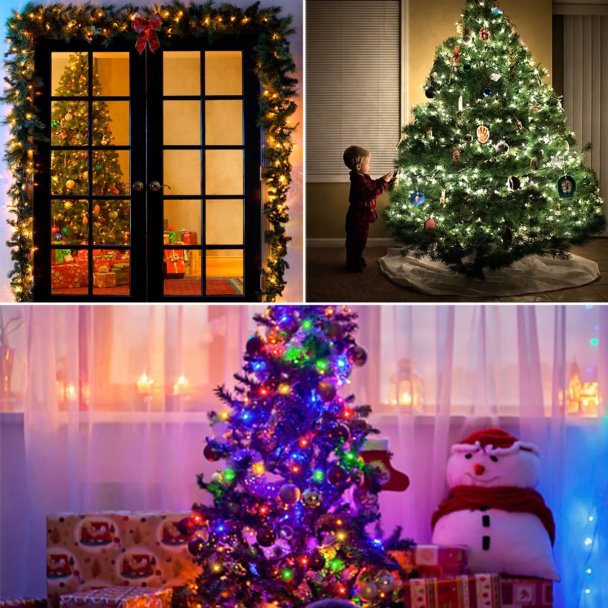 توفير الطاقة LED في الهواء الطلق حديقة سلسلة أضواء 10 متر 20 متر 30 متر 50 متر 100 متر الشمسية/الاتحاد الأوروبي/الولايات المتحدة التوصيل شحن LED عيد الميلاد الحديقة مضيئة مصباح #6