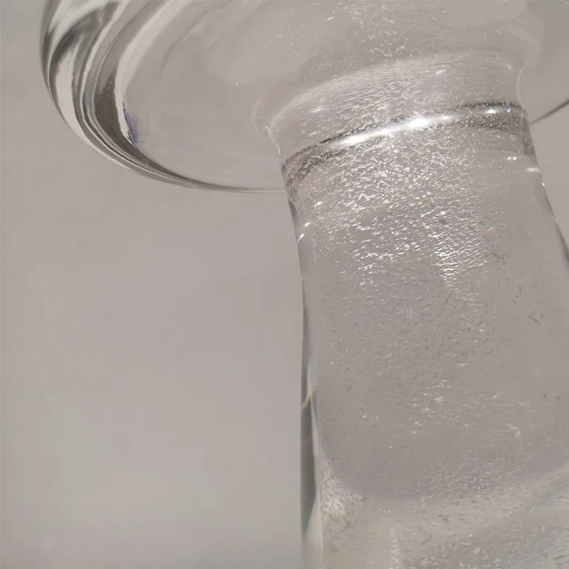 Moderno lusso leggero e trasparente, desktop a forma di fungo in vetro fatto a mano in cristallo, camera dei bambini, ornamento di gioielli smaltati