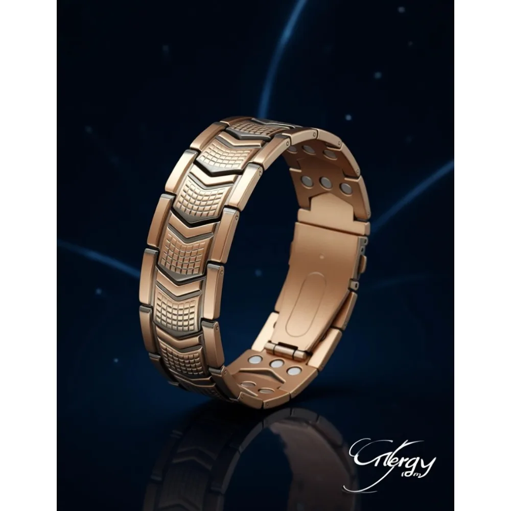 

Медный магнитный браслет для мужчин, 3800 Гаусс, с откидной застежкой