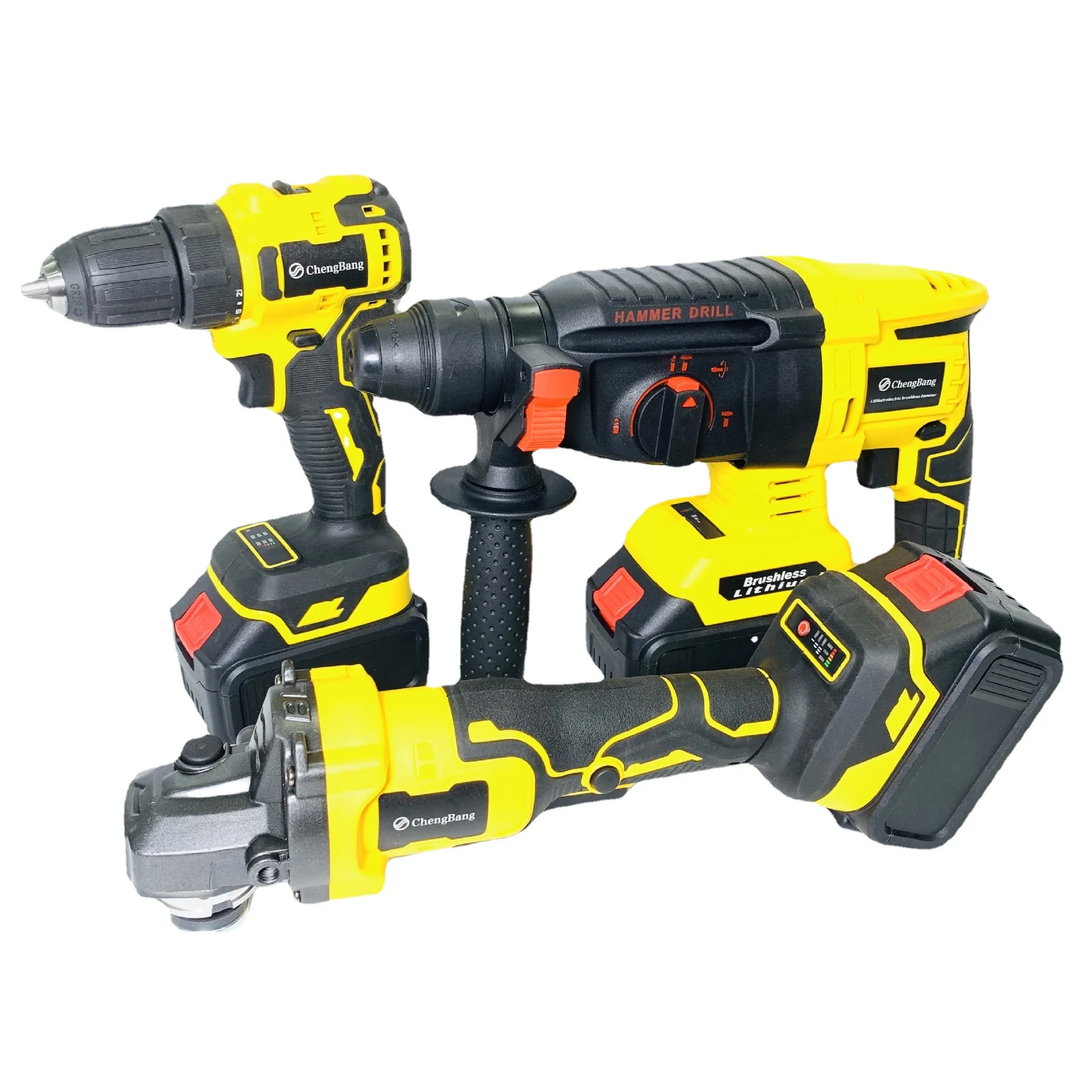 125mm Lithium brushless electric tool 3 woolly (yellow) (drill hammer mill)