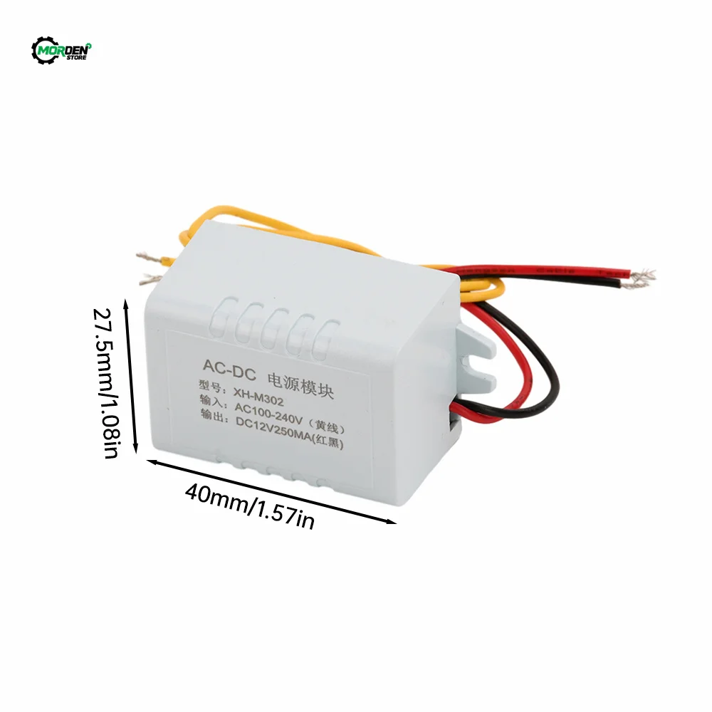 Power Supply Module Adapter 12V 250MA Switch Switching Thermostat AC100-240V to DC12V 3W Converter Power Supply