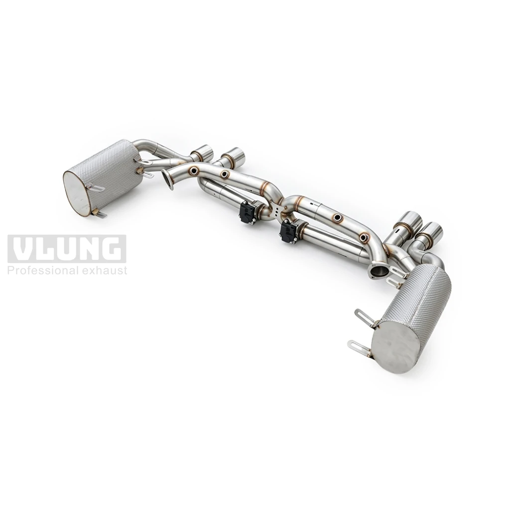 High Flow Remote Valved Catback Exhaust Kit SS304 for Porsche 911 997.1 997.2 Carrera S 3.6 3.8L 2004-2012 Racing Mod Parts