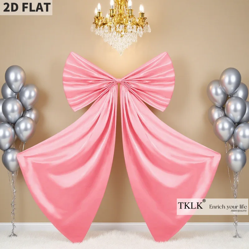 

1pc Party Supplies Pink Giant Bows for Birthday Party, Large Bow Christmas Pendant & Drop Ornaments Decor, Wall Decorations