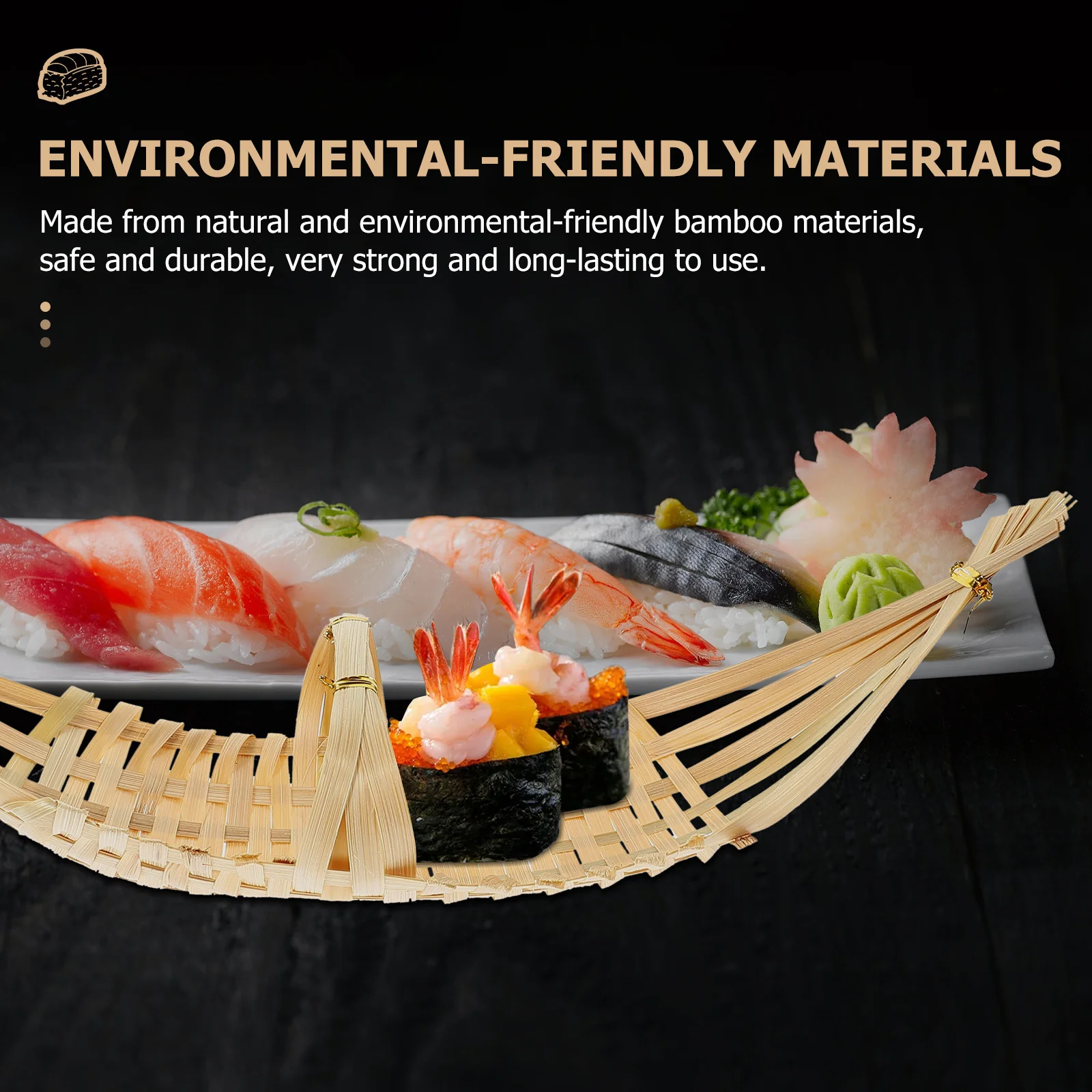 2 قطعة سلال الطعام المنسوجة الخيزران اليدوية وجبة خفيفة كعكة الفاكهة لوحة متعددة الأغراض السوشي عرض المنزل فندق التخزين الزخرفية