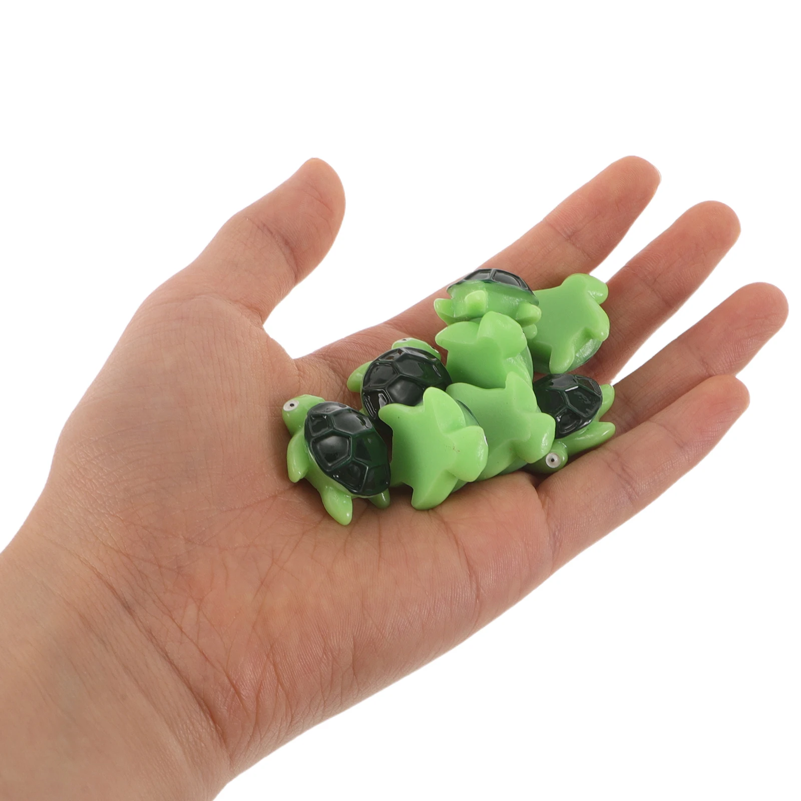 

20pcs Micro Landscape Decor Mini Resin Turtles Realistic Sea Turtle Figures Fish Tank Garden Terrarium Decoration Underwater