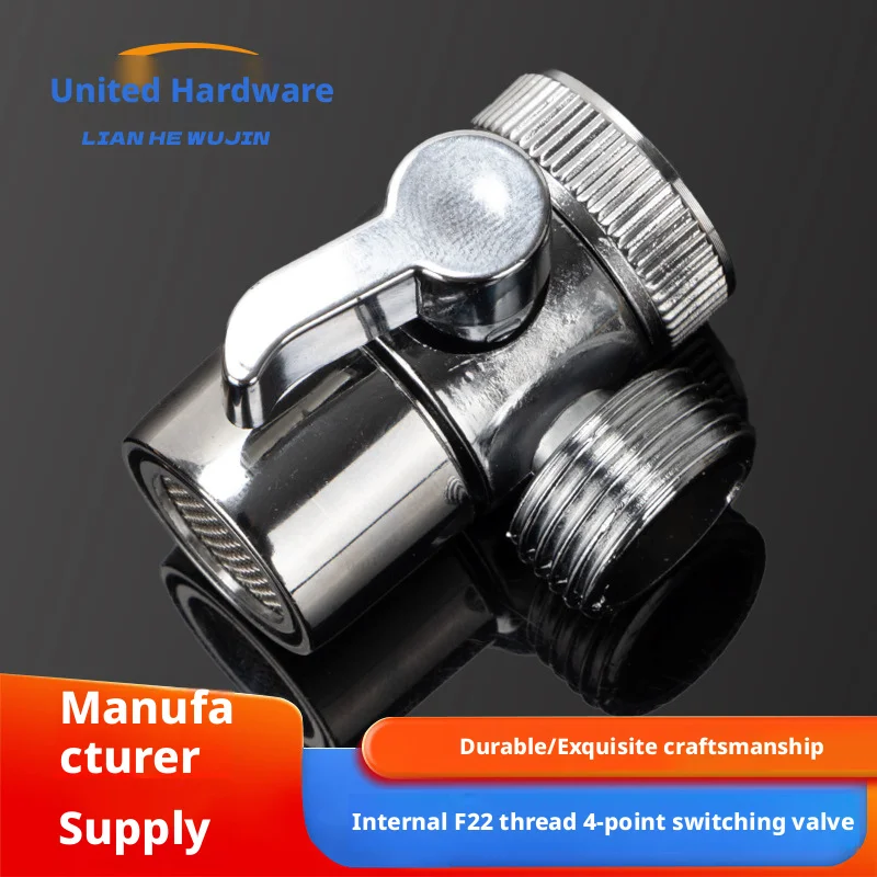 22mm Internal Thread Copper Faucet Diverter Valve Water Splitter Adapter For Basin Tap Washing Machine Water Gun Hose