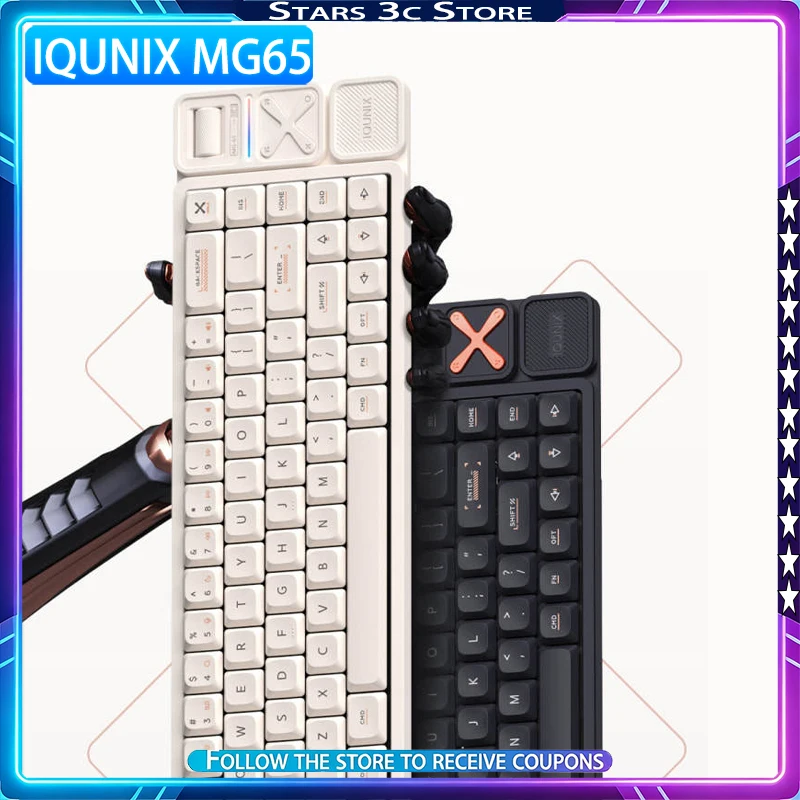 

IQUNIX MG65 Pro Low Axis Mechanical Keyboard Wireless Bluetooth Aluminum Alloy Casing Portable Lightweight Office Keyboard
