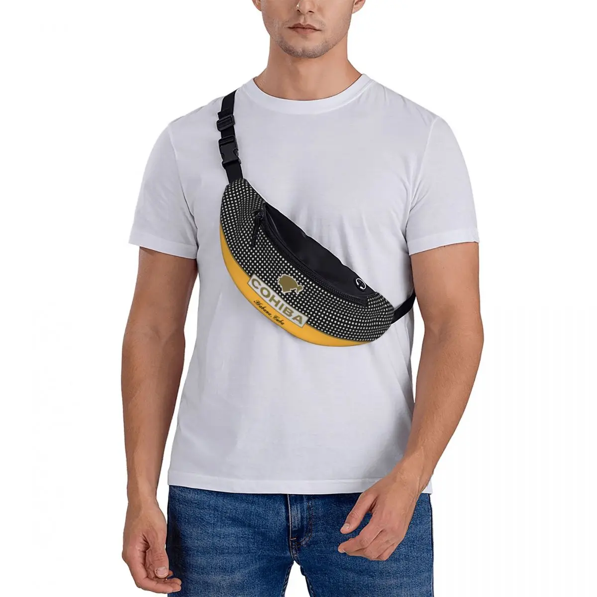 Habana Cuba Cigar Cohiba Fanny Pack para homens e mulheres, bolsa de cintura crossbody para acampar, bolsa de dinheiro para telefone de bicicleta, legal