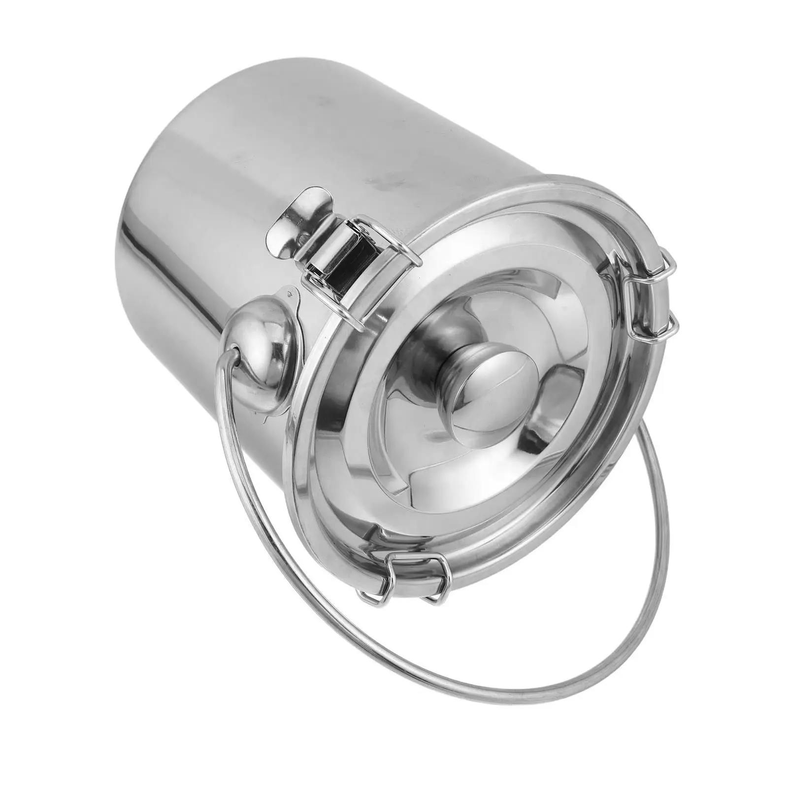 

Ведро из нержавеющей стали с ручкой, 3 л, герметичное, для хранения молока или продуктов, металлический контейнер с крышкой для кухни