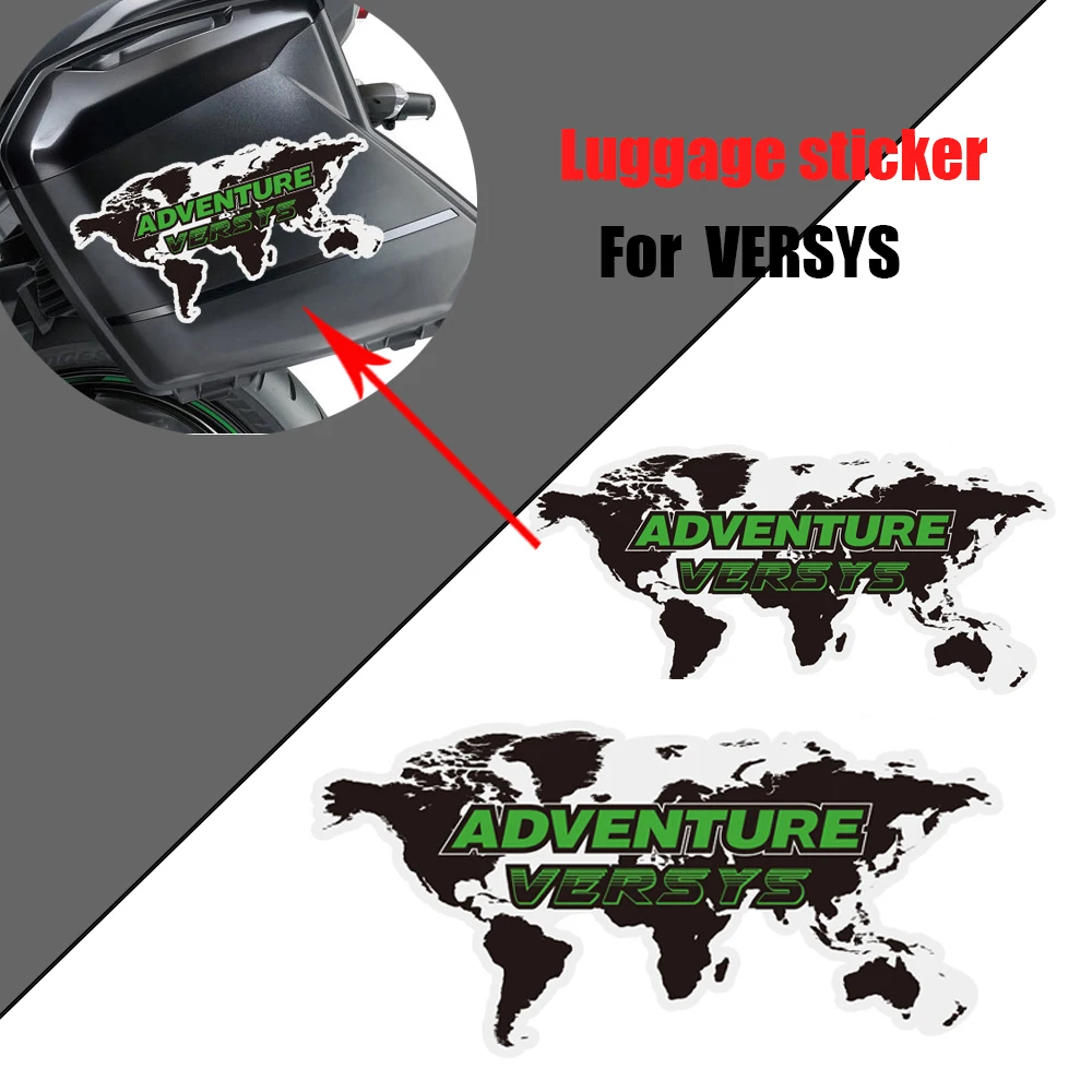 

For Kawasaki 300 400 650 1000 Adventure Protector Luggage Aluminium Cases VERSYS Windshield VERSYS-X 250 Tank Pad Stickers ﻿