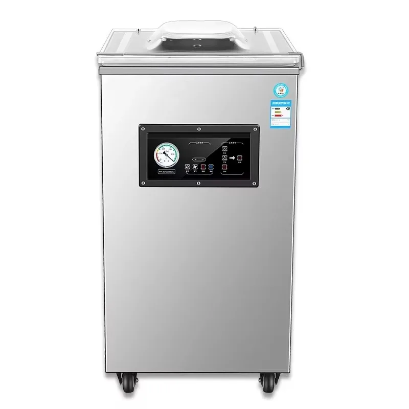 

Commercial Mini Floor Type Electric Dry Wet Vacuum Sealer Used Food Vacuum Sealer for Salmon Foie Gras Caviar Paper Foil Machine