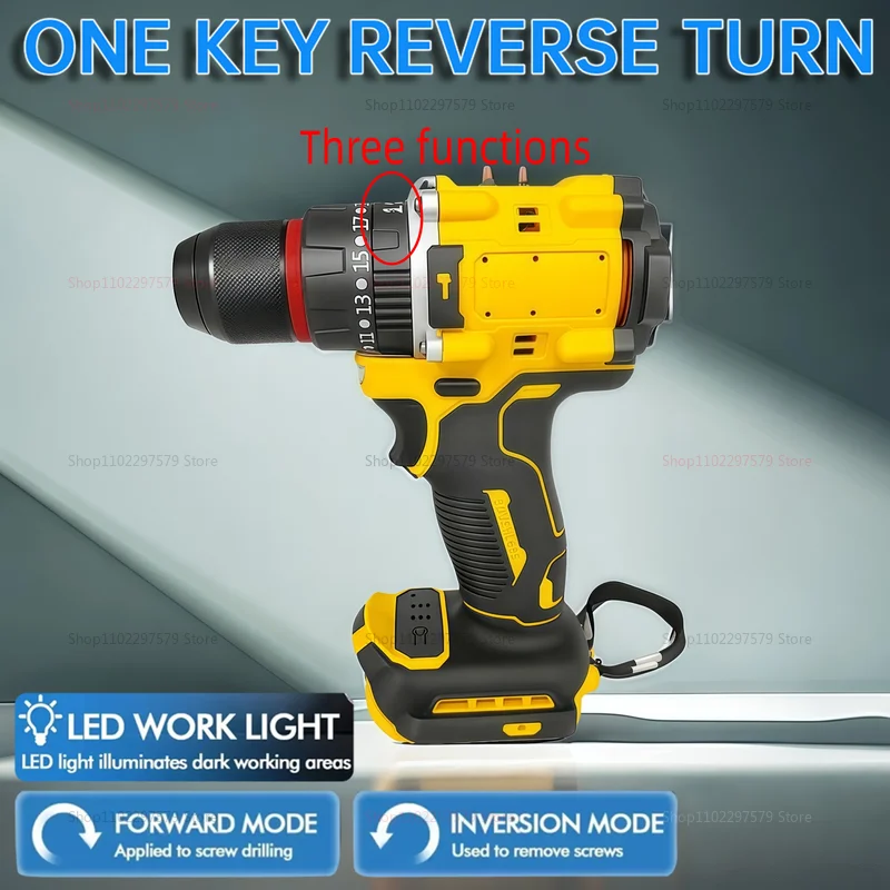 Perceuse à percussion sans fil, tournevis électrique, outil manuel multifonction Compatible avec broche de batterie Dewalt 20V pour la maison