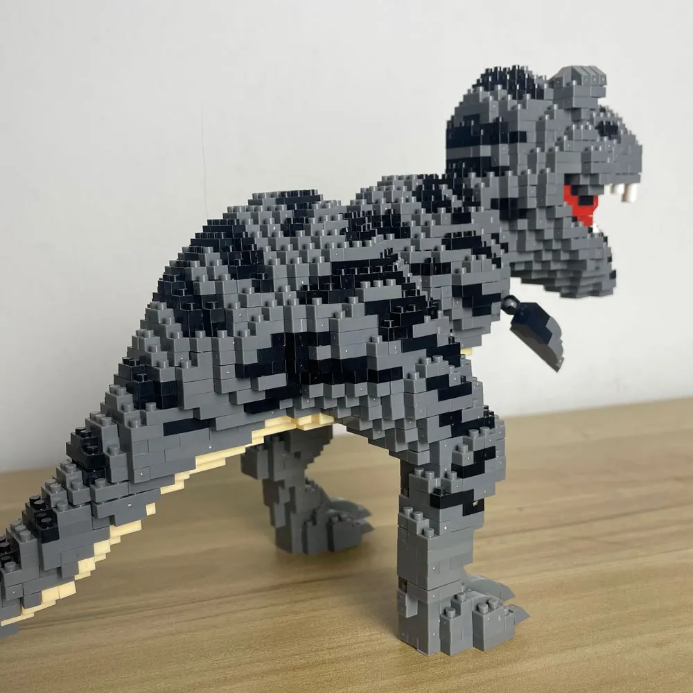 Dinosaur T-Rex/ Velociraptor Micro Building Blocks Models: Fun Puzzle Toy, Perfect Unique Gift,Desktop Decor for Kids