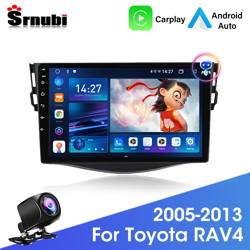 

Srnubi 2din for Toyota RAV4 RAV 4 XA30 2005 - 2013 Car Radio Multimedia Player 2 Din GPS CarPlay Autoradio Android 12 Stereo DVD