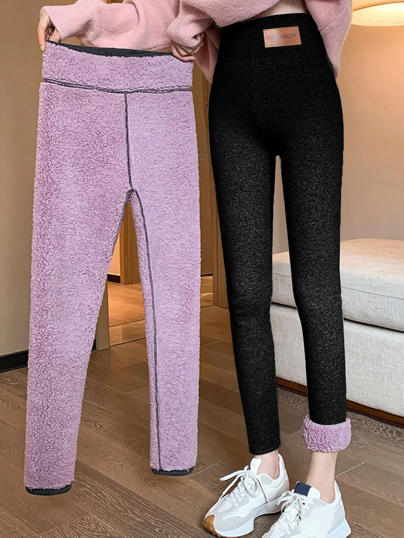 Cloud Velvet Leggings For Women Wearing Cashmere Thick Warm Thin Cotton Pants Northeast Extra Thick Lamb Velvet Foot Pants