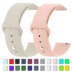 20mm 22mm strap For Samsung Galaxy watch 6/5/4/6 Classic/5 pro/4/Active 2 Silicone bracelet Huawei watch GT 4-2-2e-3-3 pro band