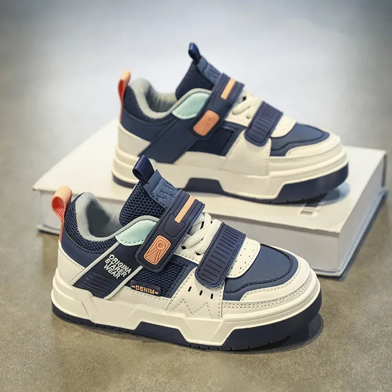 

Boys' Sneakers 2024 Spring New Fashion Casual Sneakers for Large Children Thick-soled Non-slip Versatile Children's Shoes