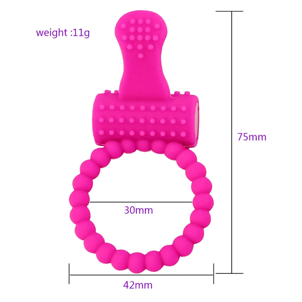 1PC Random Men Masturbation Vibrators Delay Lock Fine Penis Sets Silicone Tongue Vibration Ring Adult Game Sex Silicone Products