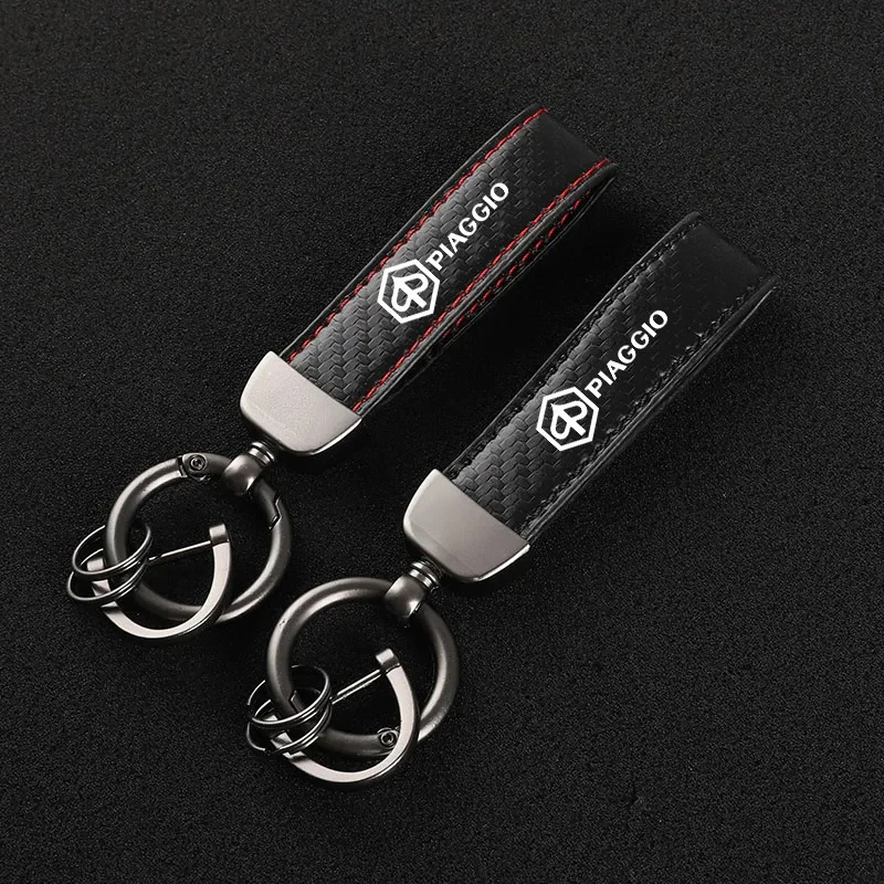 For PIAGGIO Liberty125 MP3 500 Medley Beverly 300 ZIP50 GTS 250 300 Accessories High-Grade Carbon Fiber Motorcycle Keychain