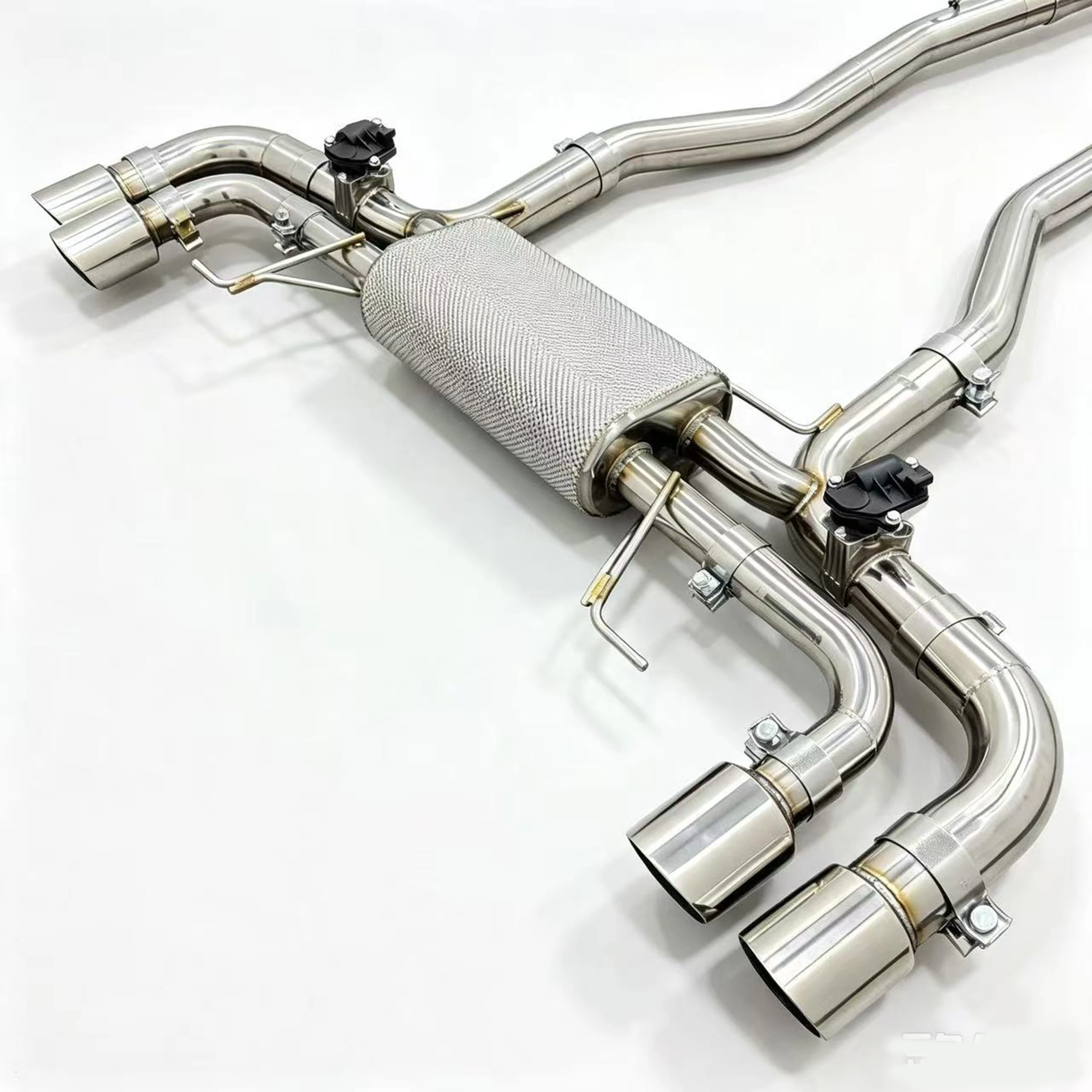 High Quality Valved Catback Exhaust System for BMW G16 M850i xDrive N63 4.4L V8 304 Stainless Steel Direct Fit Polished Quad Tip