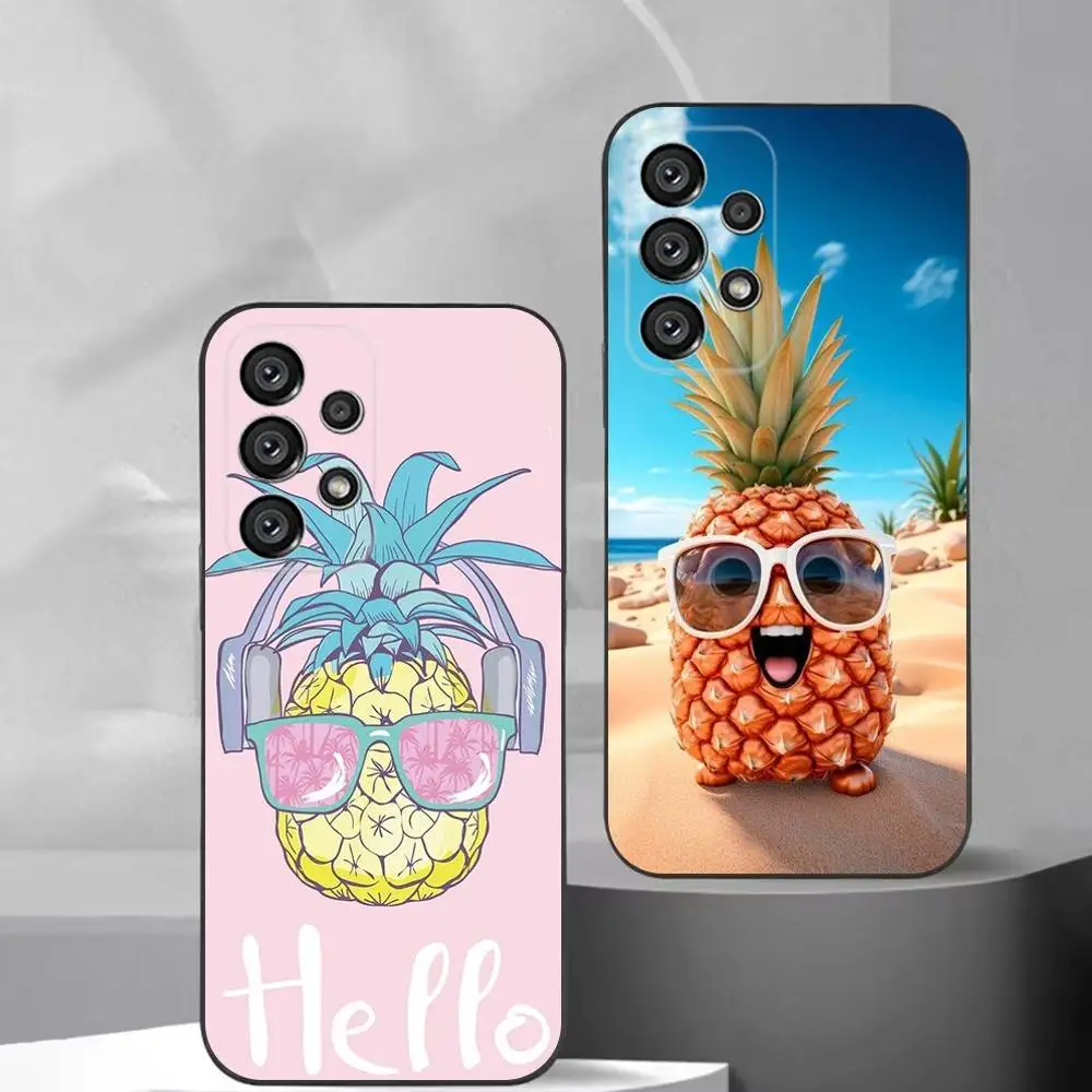 

Summer pineapple Phone Case For Samsung S25,S24,S21,S22,S23,S30,Ultra,S20,Plus,Fe,Lite,Note,10,9,5G Black Cover