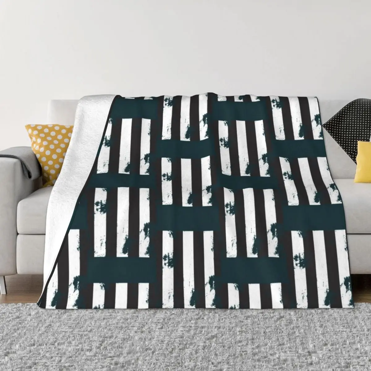 

Collingwood Vintage retro AFL Throw Blanket blankets and throws sofa sofa bed Blankets Sofas Of Decoration