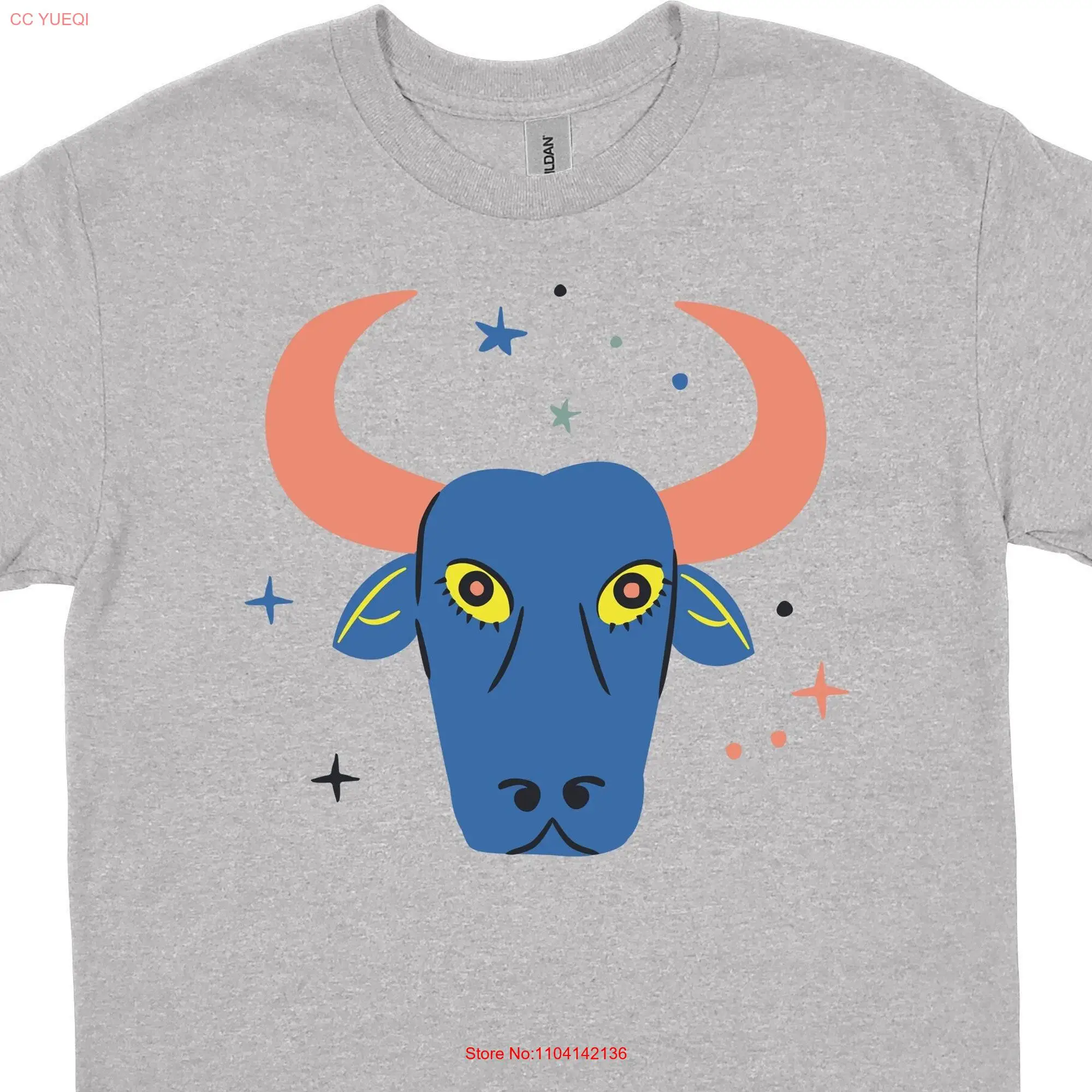 Taurus T Shirt Many colours available long or short sleeves