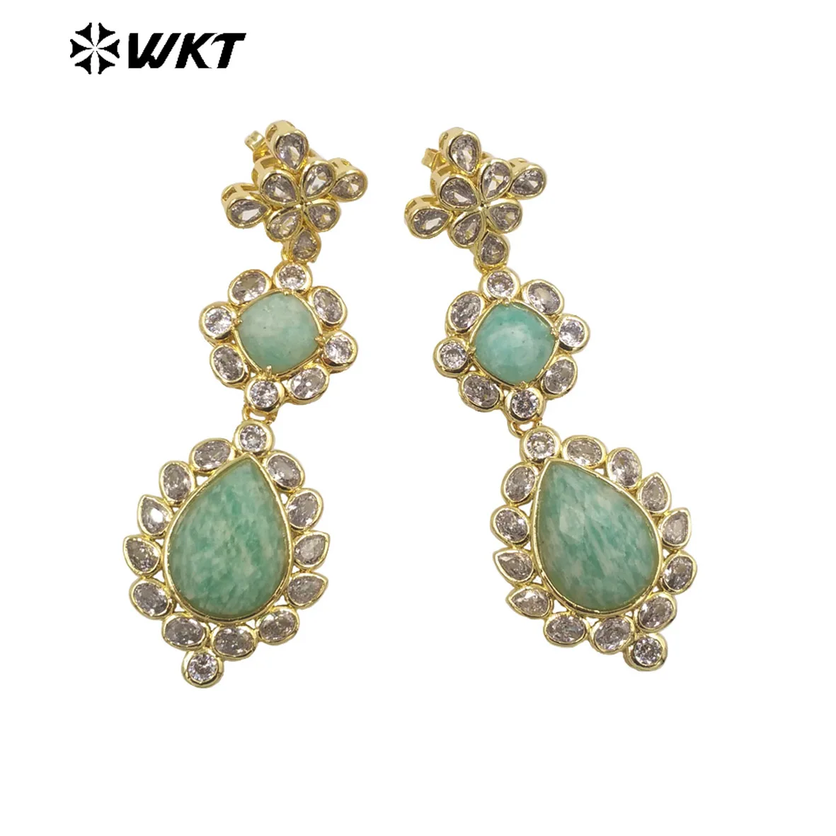 WT-ME088 New Retro European and American Palace Style Micro-Studded Women's Ear Ornaments for Commuter Decoration