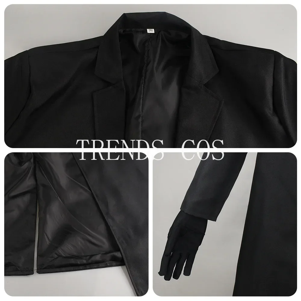 Dazai Osamu Cosplay Traje, Anime Comic Con Roupas, Trench Coat preto, Conjunto completo