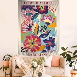 Matisse Abstract Art Flower Anime Tapestry Hanging Tarot Hippie Wall Rugs Dorm Wall Hanging Sheets