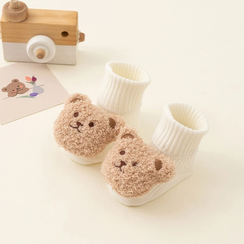 

Non Slip Socks Anti Skid Cotton Floor Socks for Baby Breathable Elastic Cuffs Infant Toddlers Learning to Walk Shoes