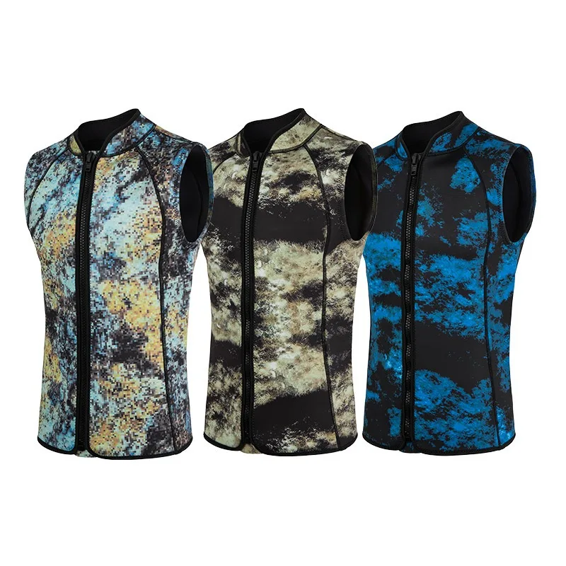 3mm Camouflage Surfing Vest Beach Surfing Motorboat Vest Surfing Suit Fishing and Diving Suit