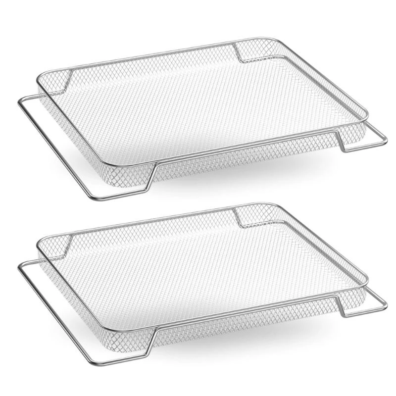 

2 Pack Stainless Steel Baking Rack Cooking Grids Rustproof Cooling Tray Oven Sheets for Home and Commercial Use