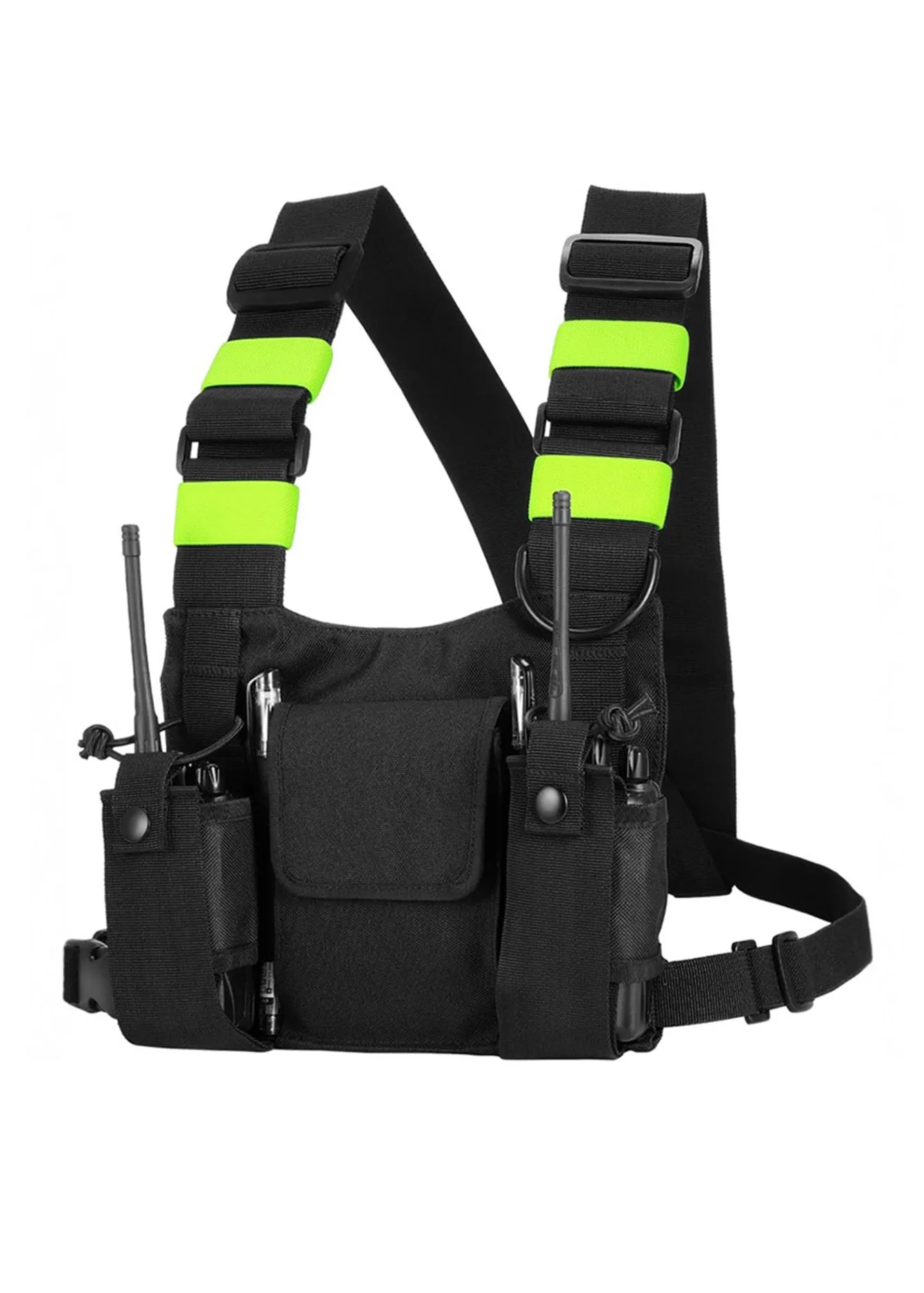 Ham Radio Hip Hop Front Pack West Wist Pouch Holster Vest unisex Tactical Chest Rig Bag for Wouxun Baofeng UV-5R UV-82 bf-888S