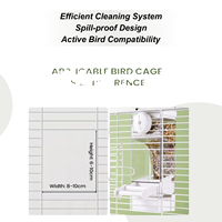 Pigeon Feeder Automatic Double-stand Transparent Pet Supplies Bird Cage Food Dispenser For Pet Aviary Finch Monk Parrots Home