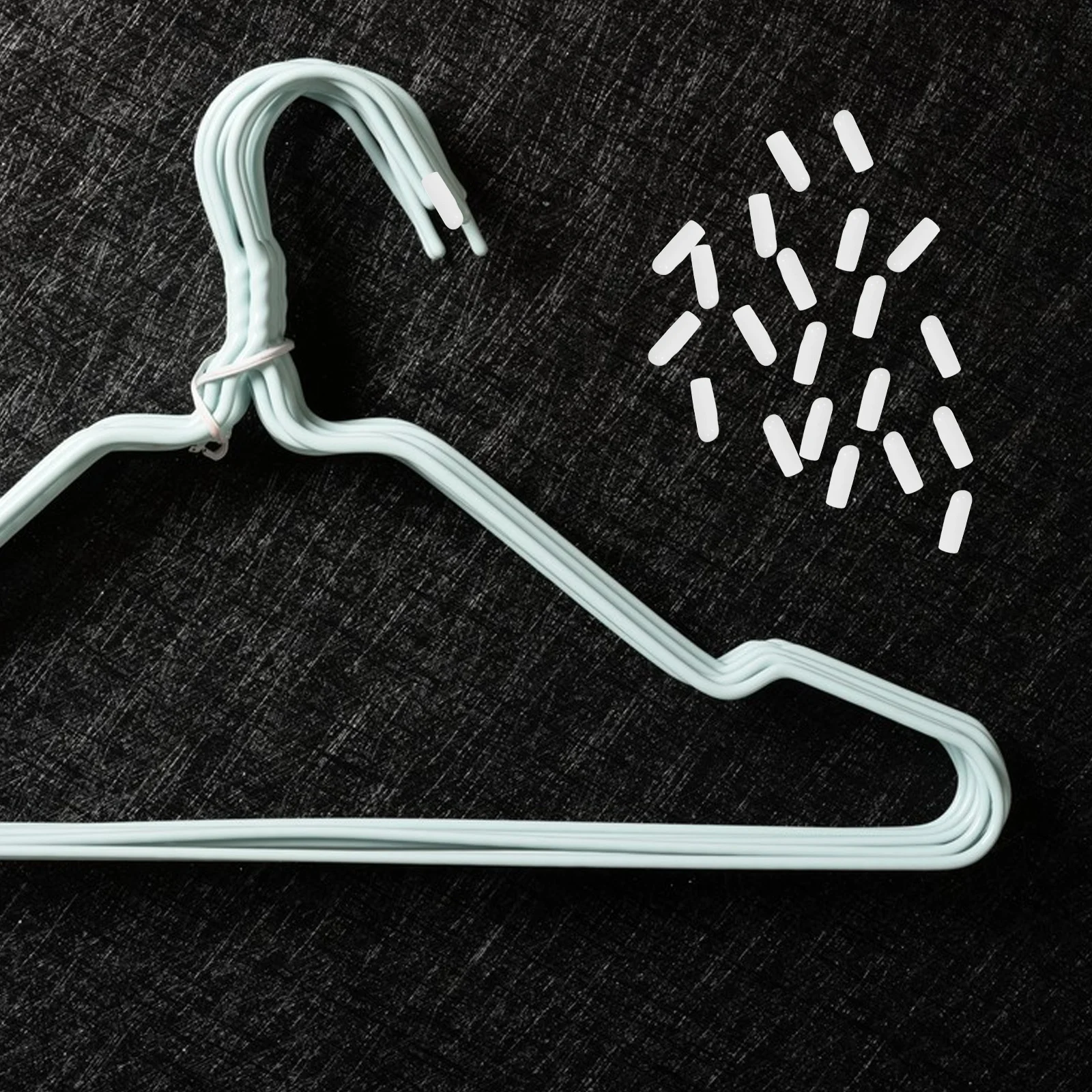 

500Pcs Garment Hanger Rubber End Covers Wire Hook Protector Elastic Sleeve Clothes Rack Tip Cover Threaded Guard