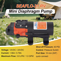 SEAFLO RV Mini Diaphragm Pump DC 12V 24V Water Purifier Booster Micro Self-Priming Car Pump Auto On/Off for Camping Vehicle