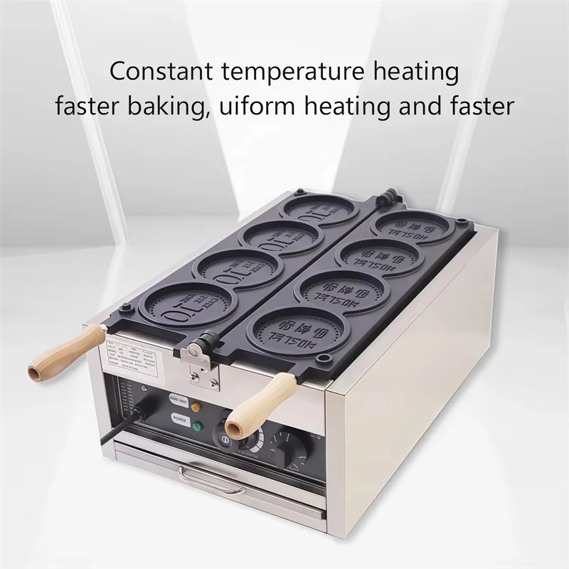 Электрическая вафельница с пузырьками, промышленная коммерческая, южнокорейская, Won, круглый сыр, золотая монета, оборудование для закусок, 110 В