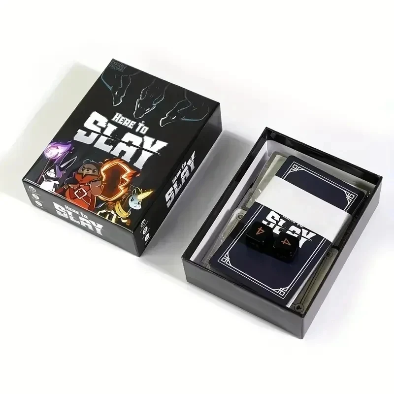 Here to Slay Here to Sleigh Holiday Expansion Pack Strategic role playing card game for kids teens adults 2-6 player