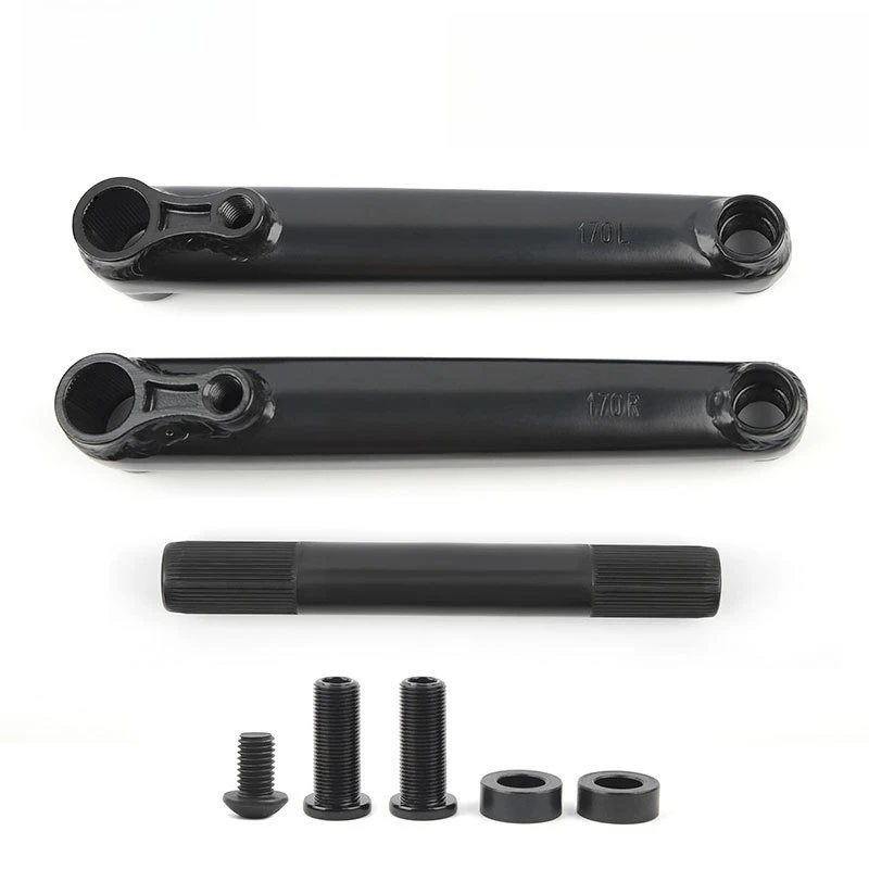 

170mm BMX Crankset 3 Piece Steel Crank For Street Trial Climbing Bike Bicycle Arm Set Cycling Components Bike Accessories