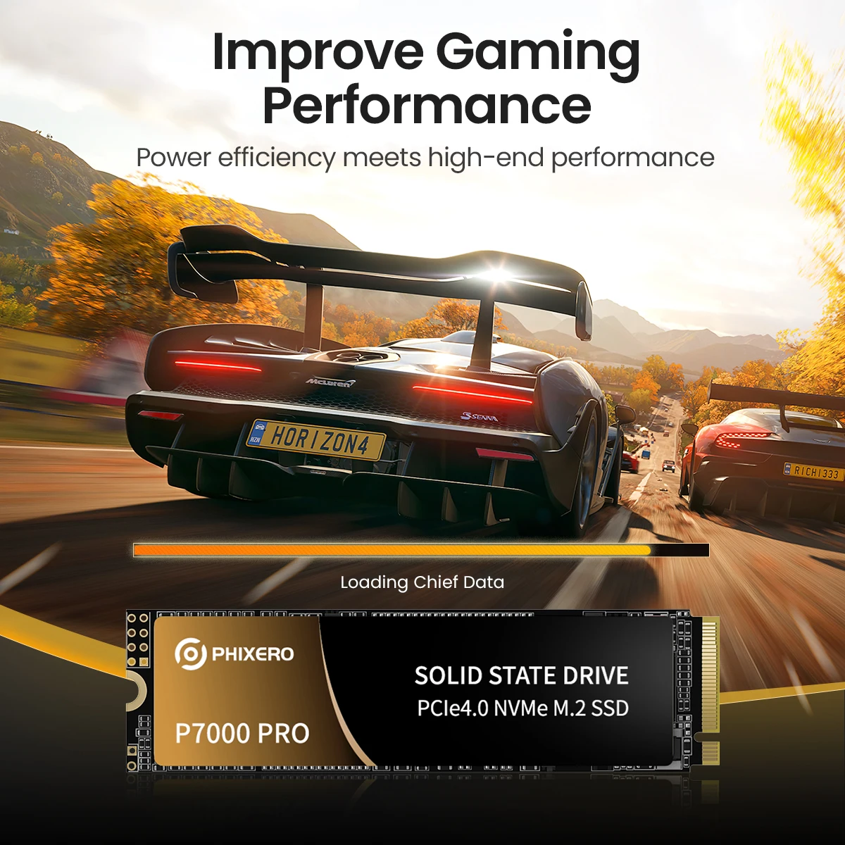 PHIXERO P7000 Pro 1TB 2TB PCIe 4.0x4 NVMe SSD PCIe Gen4 M.2 NVMe Internal Gaming SSD Solid State Drive M.2 2280 Up to 7,300 MB/s