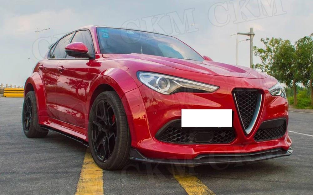 

Боковые юбки из углеродного волокна для Alfa Romeo Stelvio 2017 2018 2019, защита дверного бампера, нижняя пластина, Стайлинг автомобиля FRP