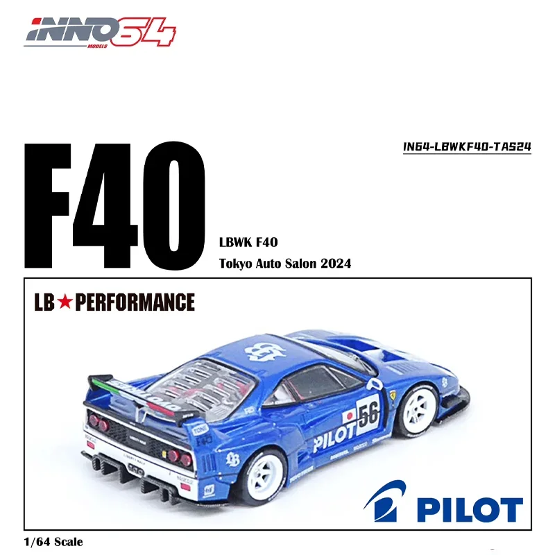 INNO 1/64 LBWK F40 TOKOYO 자동차 살롱 2024 합금 장난감, 자동차 다이캐스트 금속 모델 선물