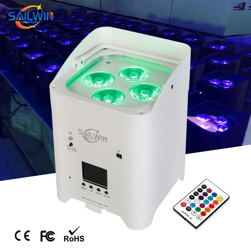 Sailwin Party 4x18w Rgb 6 في 1 Led Par Light بطارية لاسلكية للتحكم عن بعد