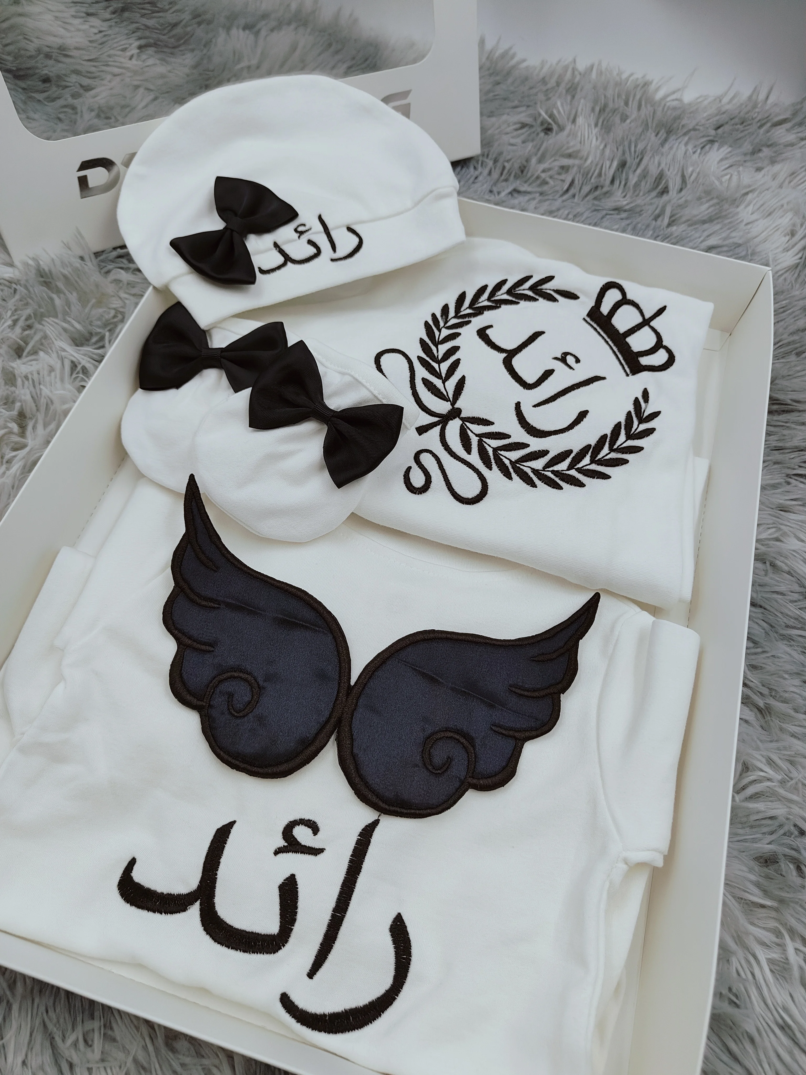 Newborn Baby Romper Black Angel Wing Embroidery Cotton Soft Breathable Gothic Infant Crawling Outfit 0-6 Months Home Wear